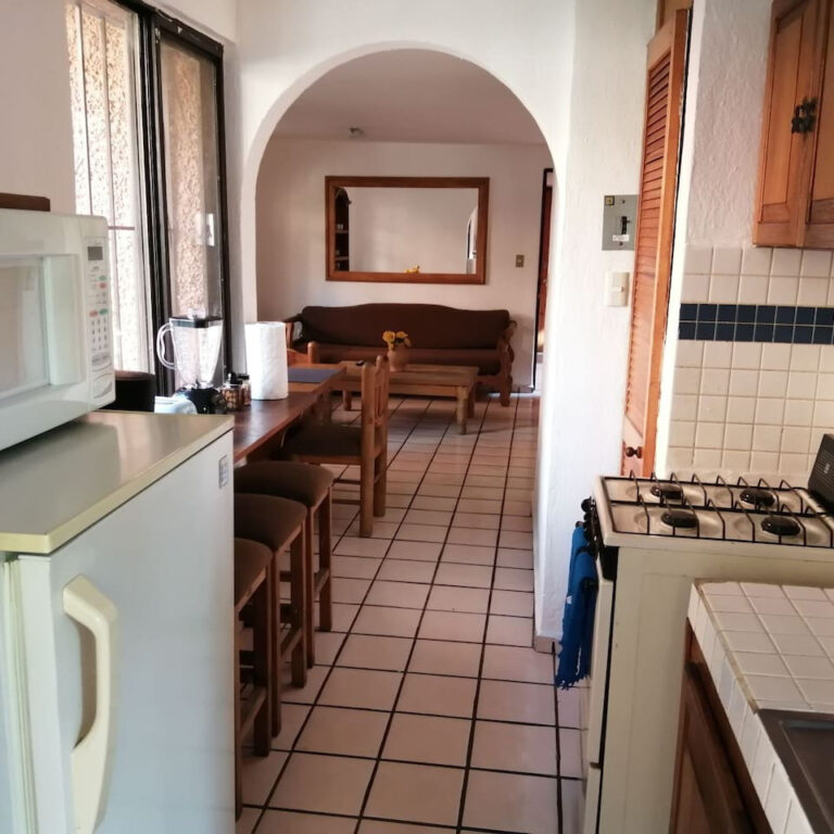 Cocina, comedor y sala de estar